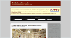 Desktop Screenshot of benedictins-de-immaculee.com