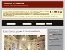 Tablet Screenshot of benedictins-de-immaculee.com